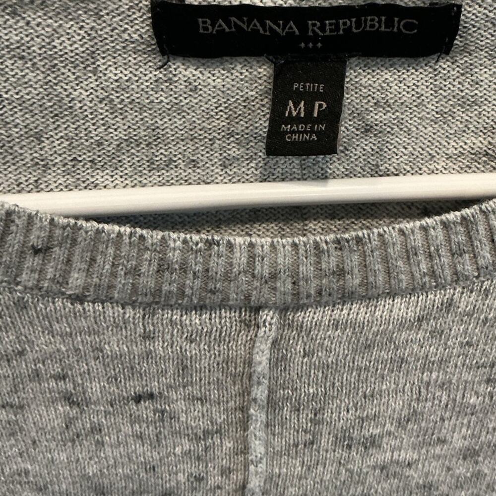 Banana Republic‎ Womens Cotton Blend Sweater Size MP Grey Casual Basic Preppy - Picture 3 of 5
